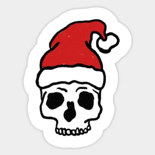 Skull Christmas Ugly Sticker